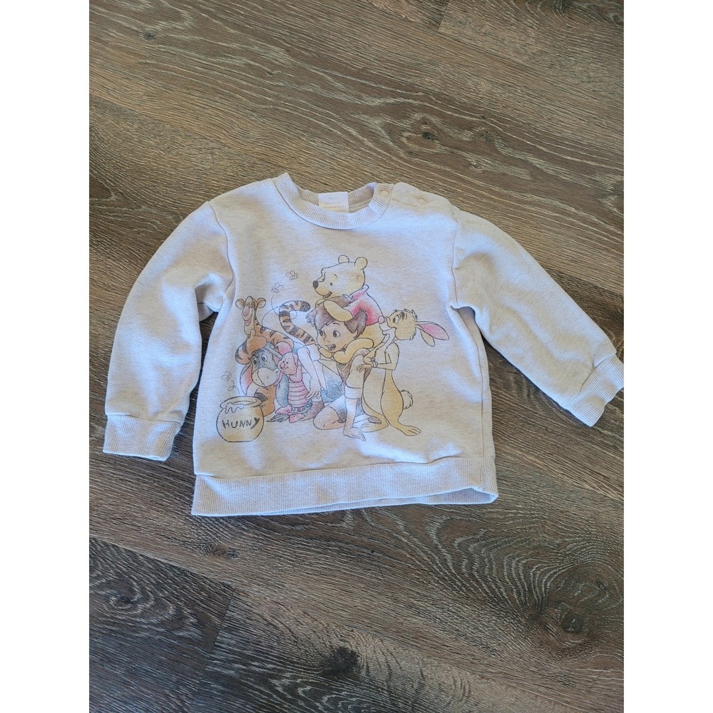 Disney Baby Winnie the Pooh‎ Friends Oatmeal Graphic Sweatshirt 18M Pullover #5